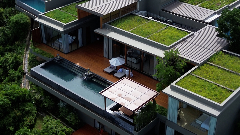 A luxury pool villa development, another residential option for foreigners buying property in Thailand.