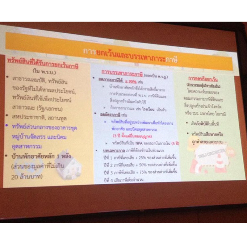 บรรเทาผลกระทบ 3 ปีแรก จ่ายภาษีที่ดินฯ ปรับลดเพดานอัตราภาษีลง 40% บรรเทาผลกระทบ 3 ปีแรก จ่ายภาษีที่ดินฯ ปรับลดเพดานอัตราภาษีลง 40%
