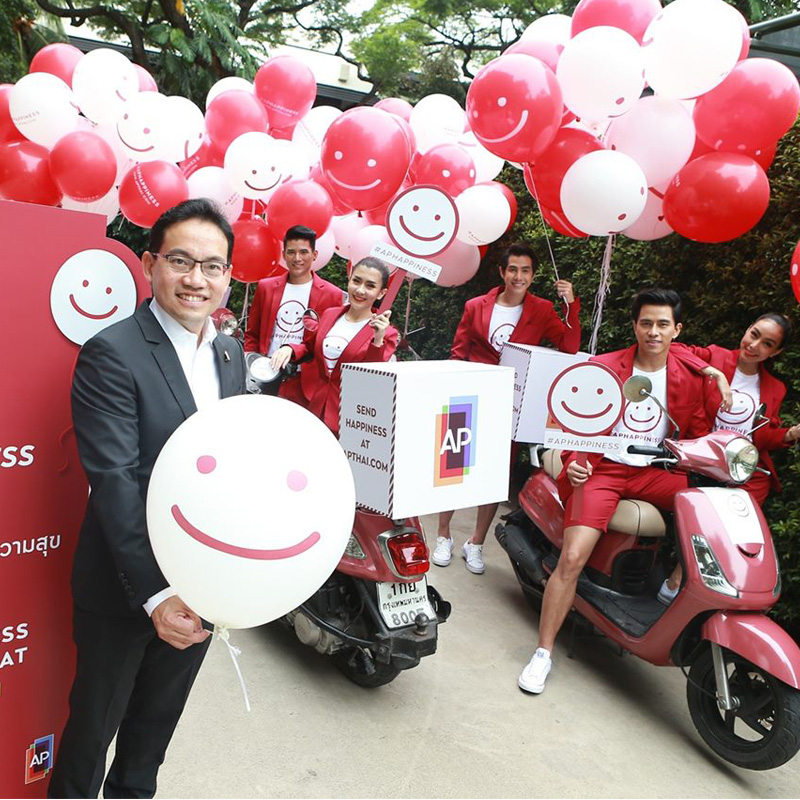 เอพี ไทยแลนด์ เปิดตัวแคมเปญ ‘AP HAPPINESS’ ส่งมอบทุกตารางนิ้วแห่งความสุขให้ลูกบ้านเอพี เอพี ไทยแลนด์ เปิดตัวแคมเปญ ‘AP HAPPINESS’ ส่งมอบทุกตารางนิ้วแห่งความสุขให้ลูกบ้านเอพี