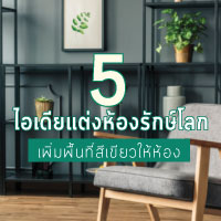 5 ไอเดียแต่งห้องรักษ์โลก เพิ่มพื้นที่สีเขียวให้ห้องคุณ 5 ไอเดียแต่งห้องรักษ์โลก เพิ่มพื้นที่สีเขียวให้ห้องคุณ