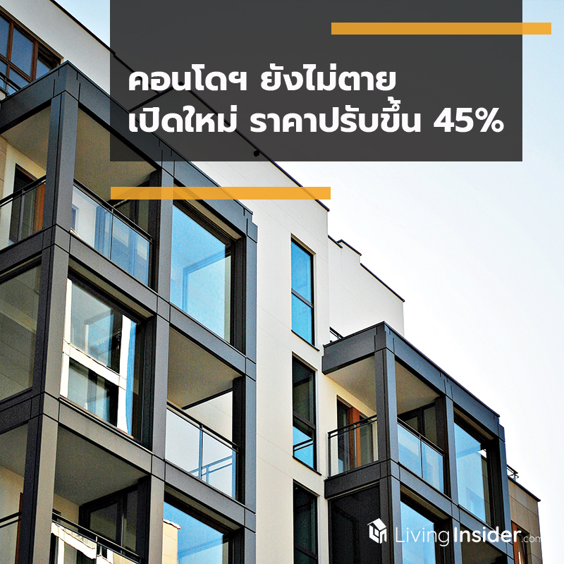 คอนโดฯยังไม่ตาย เปิดใหม่ราคาปรับขึ้น 45% คอนโดฯยังไม่ตาย เปิดใหม่ราคาปรับขึ้น 45%