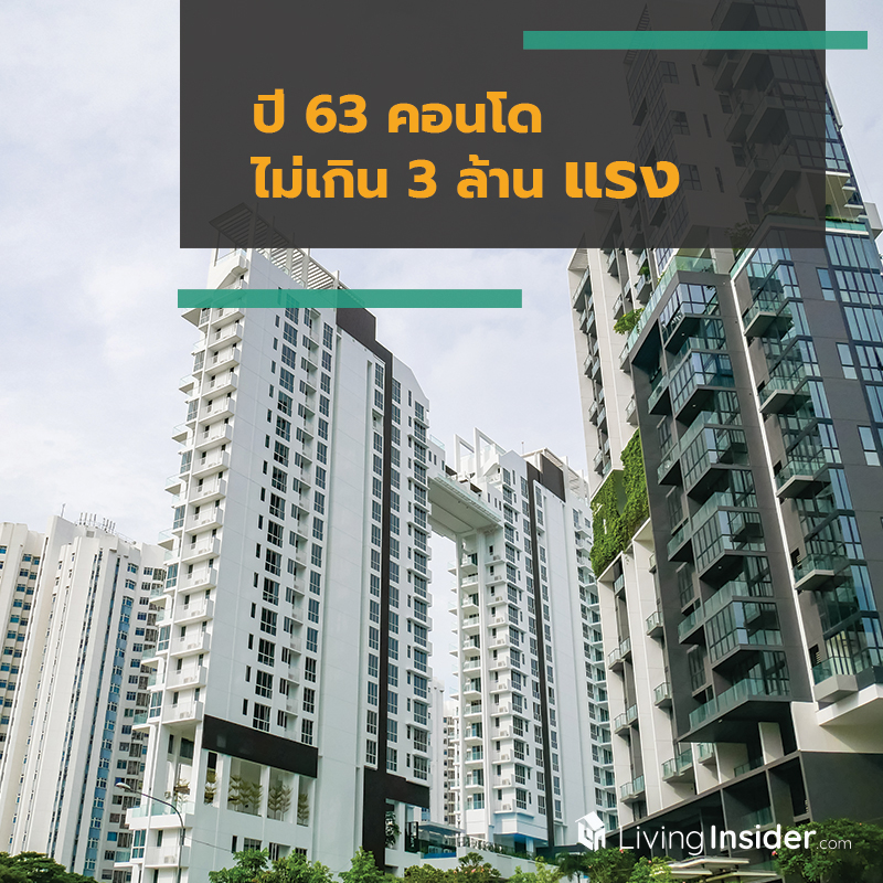 ปี 63 คอนโดไม่เกิน 3 ล้านแรง ปี 63 คอนโดไม่เกิน 3 ล้านแรง