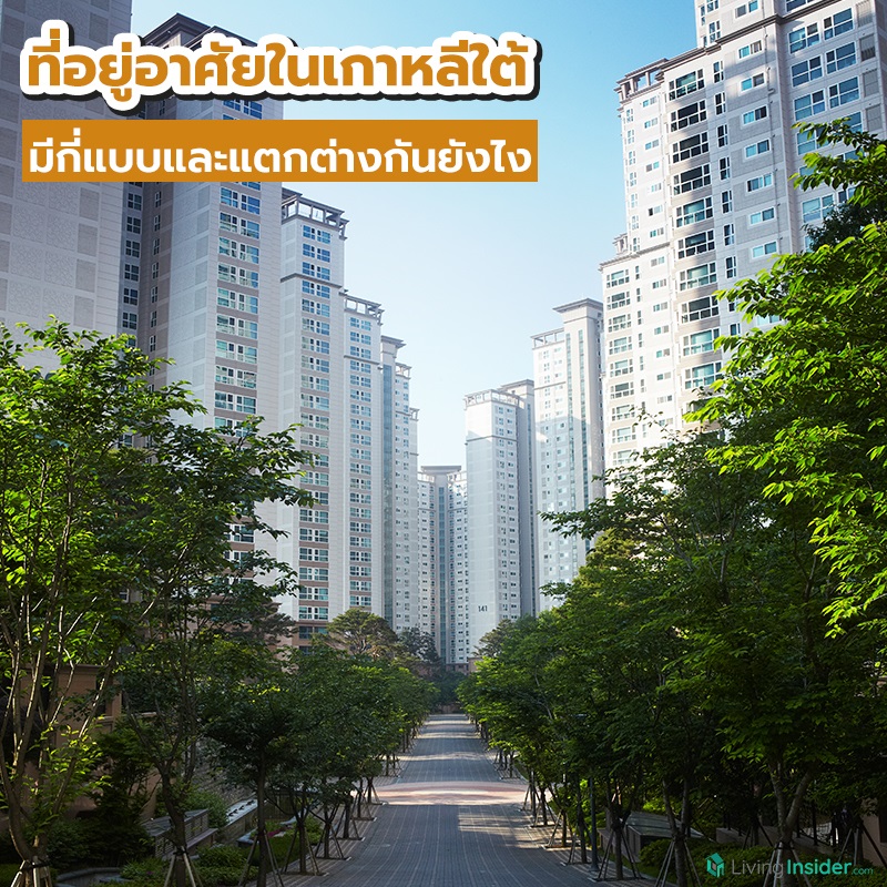 ที่อยู่อาศัยในเกาหลีใต้ มีกี่แบบและแตกต่างกันยังไง ที่อยู่อาศัยในเกาหลีใต้ มีกี่แบบและแตกต่างกันยังไง