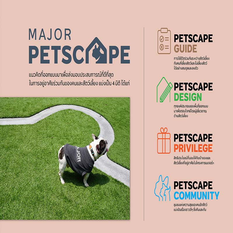“เมเจอร์ ดีเวลลอปเม้นท์” ตอกย้ำผู้นำคอนโดเลี้ยงสัตว์ได้ ชูกลยุทธ์ Major Petscape “เมเจอร์ ดีเวลลอปเม้นท์” ตอกย้ำผู้นำคอนโดเลี้ยงสัตว์ได้ ชูกลยุทธ์ Major Petscape