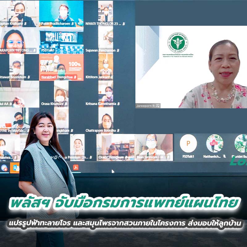 พลัสฯ จับมือกรมการแพทย์แผนไทย แปรรูปฟ้าทะลายโจร และสมุนไพรจากสวนภายในโครงการ ส่งมอบให้ลูกบ้าน พลัสฯ จับมือกรมการแพทย์แผนไทย แปรรูปฟ้าทะลายโจร และสมุนไพรจากสวนภายในโครงการ ส่งมอบให้ลูกบ้าน