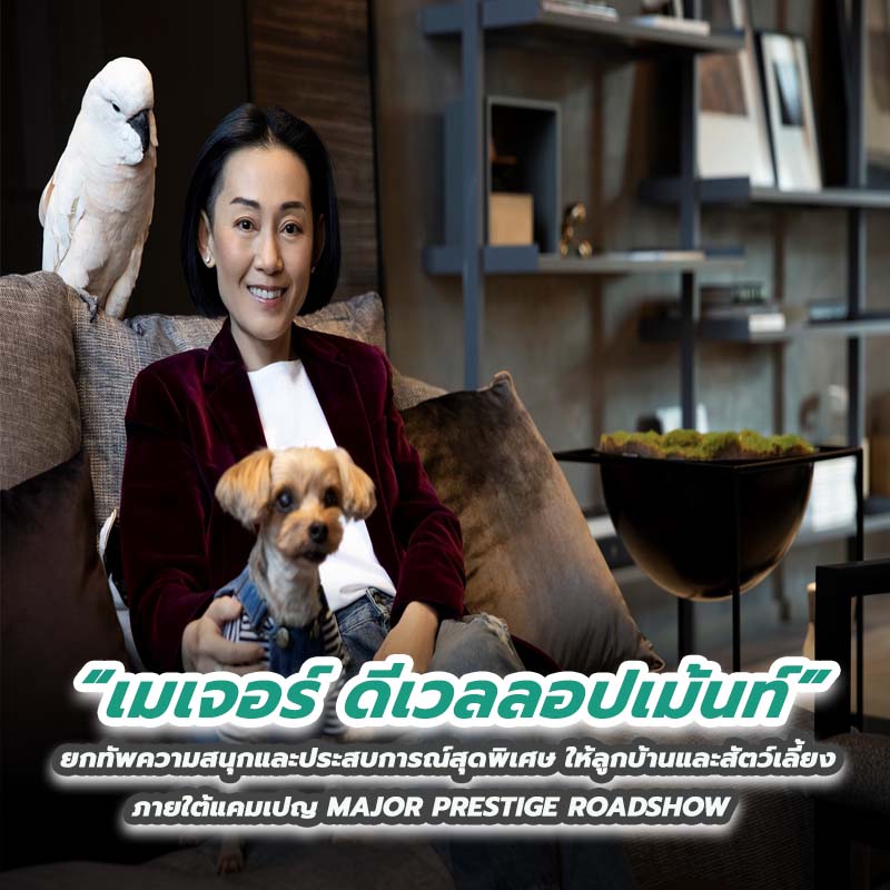 “เมเจอร์ ดีเวลลอปเม้นท์” ยกทัพความสนุกและประสบการณ์สุดพิเศษให้ลูกบ้านและสัตว์เลี้ยง ภายใต้แคมเปญ MAJOR PRESTIGE ROADSHOW “เมเจอร์ ดีเวลลอปเม้นท์” ยกทัพความสนุกและประสบการณ์สุดพิเศษให้ลูกบ้านและสัตว์เลี้ยง ภายใต้แคมเปญ MAJOR PRESTIGE ROADSHOW