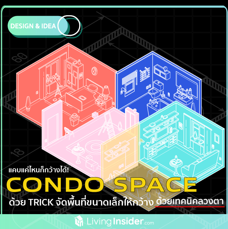 แคบแค่ไหนก็กว้างได้ด้วย Trick จัดพื้นที่ห้องขนาดเล็กให้กว้าง ด้วยเทคนิคลวงตา แคบแค่ไหนก็กว้างได้ด้วย Trick จัดพื้นที่ห้องขนาดเล็กให้กว้าง ด้วยเทคนิคลวงตา