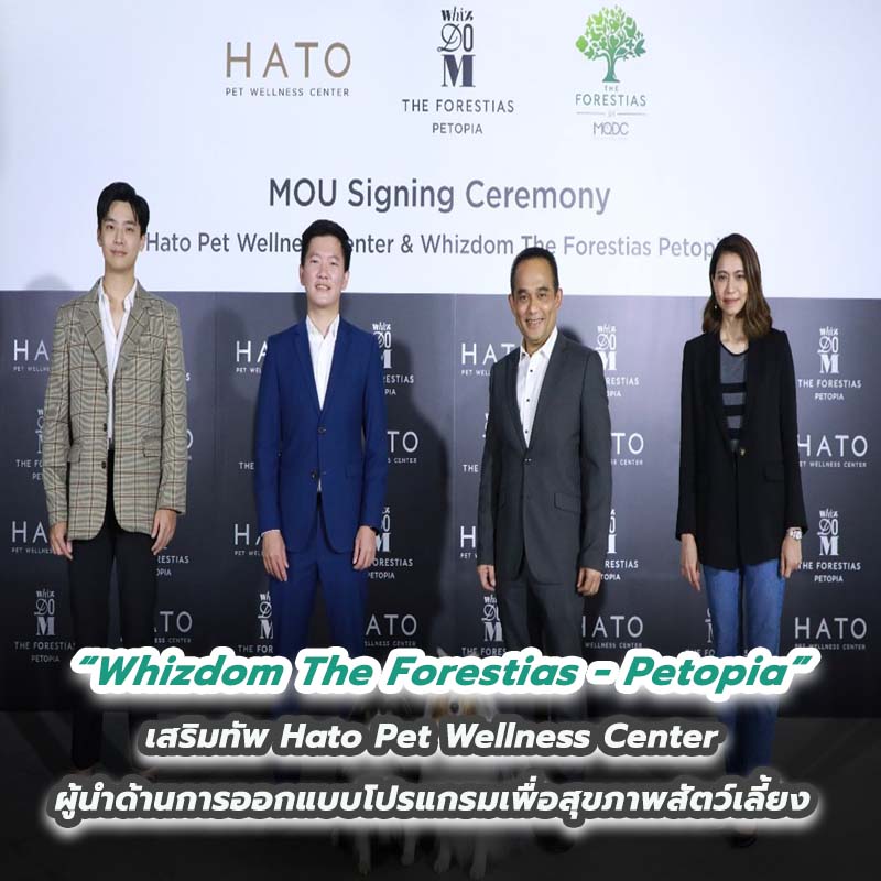 Whizdom The Forestias - Petopia เสริมทัพ Hato Pet Wellness Center ผู้นำด้านการออกแบบโปรแกรมเพื่อสุขภาพสัตว์เลี้ยง