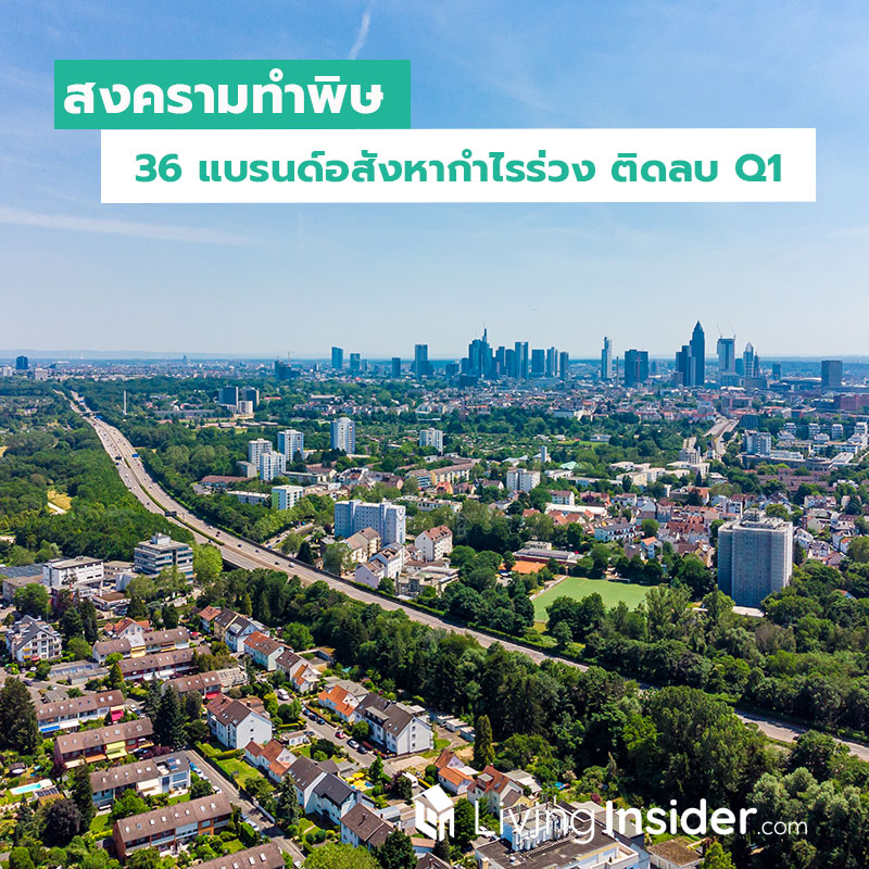 สงครามทำพิษ 36 แบรนด์อสังหากำไรร่วง ติดลบ Q1
