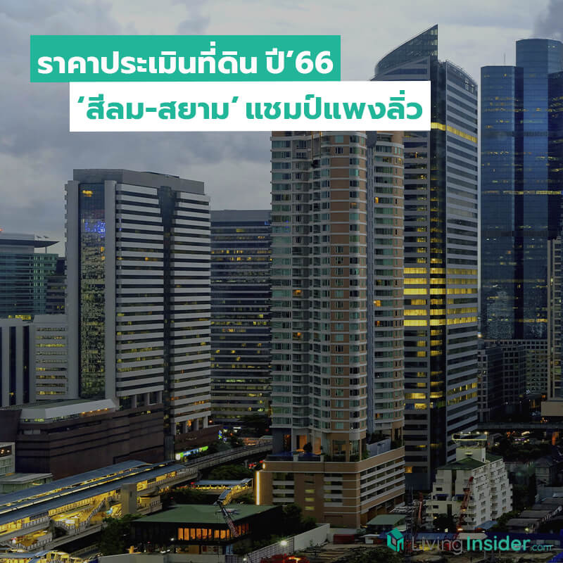 ส่องราคาประเมินที่ดิน ปี’66 ‘สีลม-สยาม’ แชมป์แพงลิ่ว ‘แม่แจ่ม-อมก๋อย’ ถูกสุด 25 บาท ส่องราคาประเมินที่ดิน ปี’66 ‘สีลม-สยาม’ แชมป์แพงลิ่ว ‘แม่แจ่ม-อมก๋อย’ ถูกสุด 25 บาท