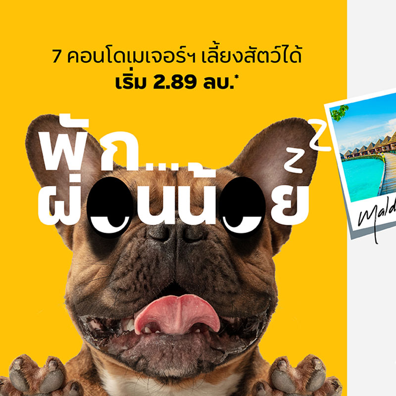 “เมเจอร์ ดีเวลลอปเม้นท์” ยกทัพ 7 คอนโด จัดแคมเปญใหญ่แห่งปี “พัก...ผ่อนน้อย” พักฟรี! ทริปมัลดีฟส์* ผ่อนน้อยเริ่มล้านละ 2,500 บาท ในราคาเริ่มต้น 2.89 ล้าน “เมเจอร์ ดีเวลลอปเม้นท์” ยกทัพ 7 คอนโด จัดแคมเปญใหญ่แห่งปี “พัก...ผ่อนน้อย” พักฟรี! ทริปมัลดีฟส์* ผ่อนน้อยเริ่มล้านละ 2,500 บาท ในราคาเริ่มต้น 2.89 ล้าน