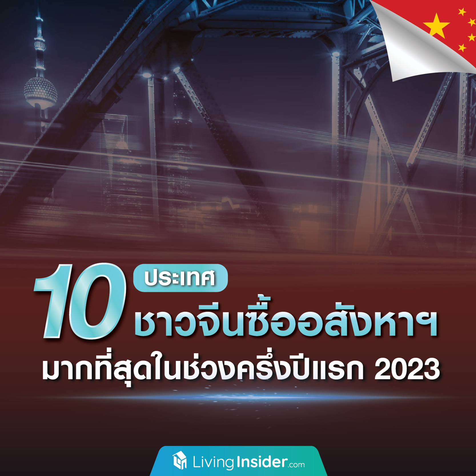 ไทยติดอันดับ 5 จาก 10 ประเทศ ชาวจีนซื้ออสังหาฯ มากที่สุดในครึ่งปีแรก 2023 ไทยติดอันดับ 5 จาก 10 ประเทศ ชาวจีนซื้ออสังหาฯ มากที่สุดในครึ่งปีแรก 2023
