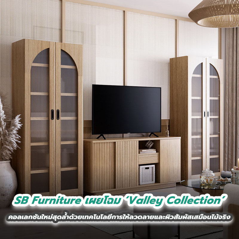 SB Furniture เผยโฉม ‘Valley Collection’ คอลเลกชันใหม่สุดล้ำด้วยเทคโนโลยีการให้ลวดลายและผิวสัมผัสเหมือนไม้จริง SB Furniture เผยโฉม ‘Valley Collection’ คอลเลกชันใหม่สุดล้ำด้วยเทคโนโลยีการให้ลวดลายและผิวสัมผัสเหมือนไม้จริง