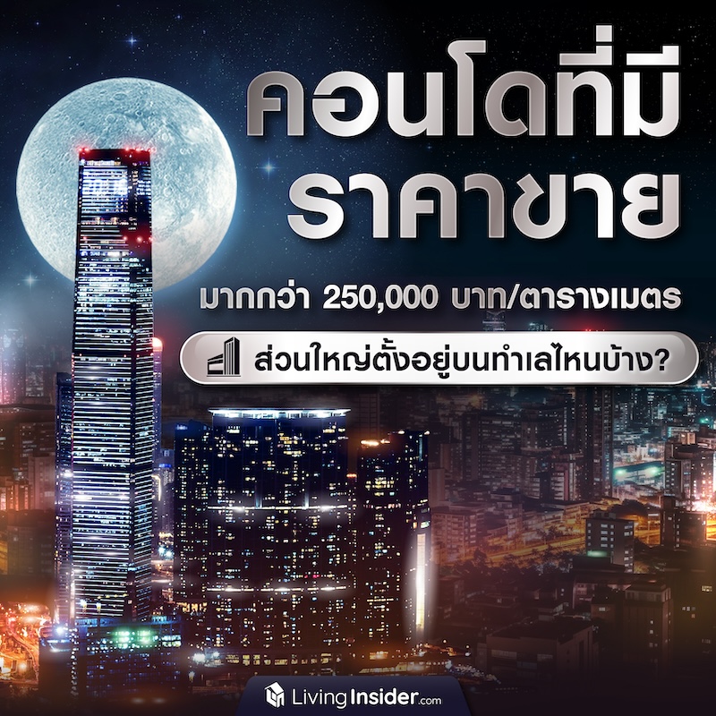 คอนโดที่มีราคาขายมากกว่า 250,000 บาท/ตารางเมตร ส่วนใหญ่ตั้งอยู่บนทำเลไหนบ้าง? คอนโดที่มีราคาขายมากกว่า 250,000 บาท/ตารางเมตร ส่วนใหญ่ตั้งอยู่บนทำเลไหนบ้าง?