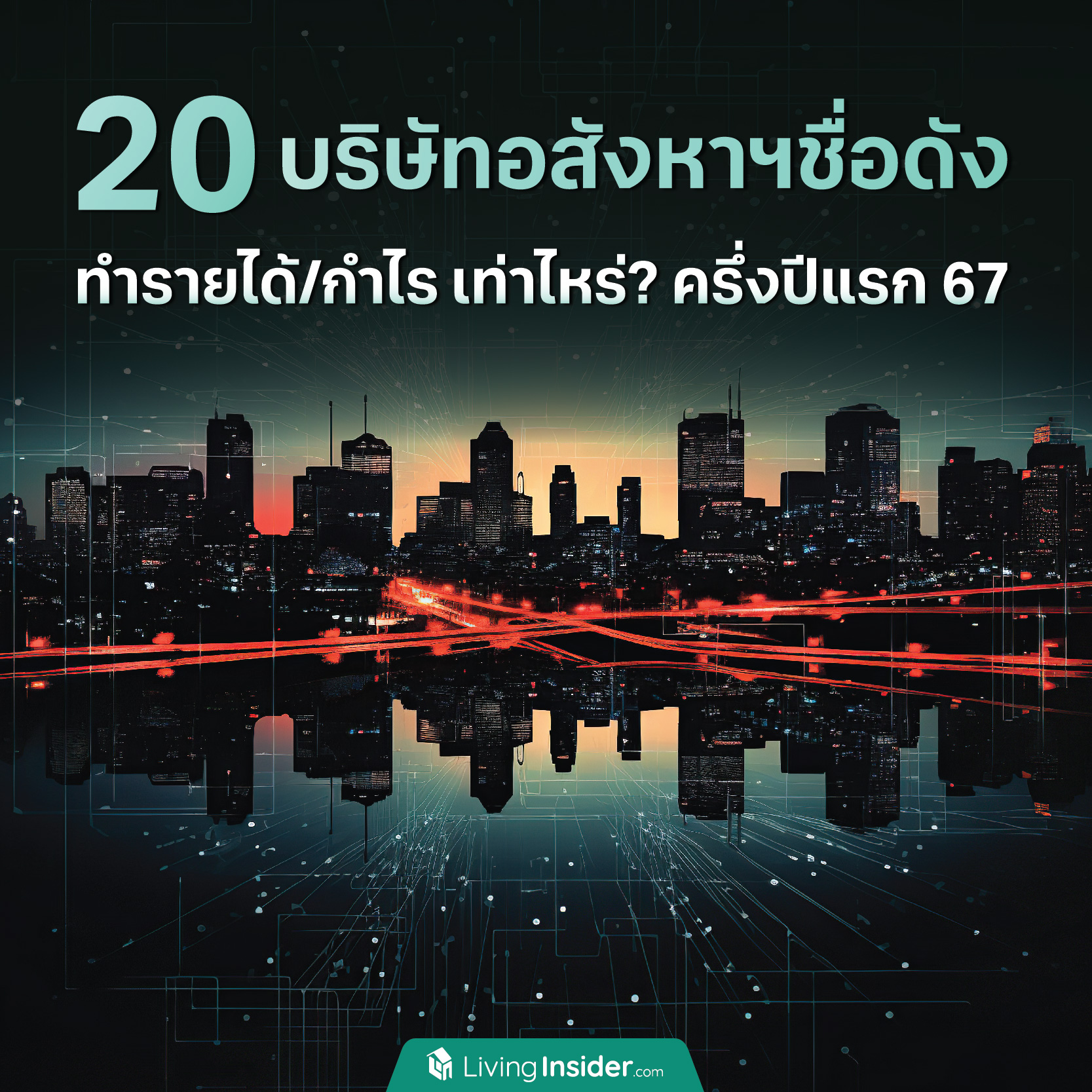 20 บริษัทอสังหาริมทรัพย์ ทำรายได้และกำไร เท่าไหร่? ในครึ่งปีแรกของปี 2567 20 บริษัทอสังหาริมทรัพย์ ทำรายได้และกำไร เท่าไหร่? ในครึ่งปีแรกของปี 2567