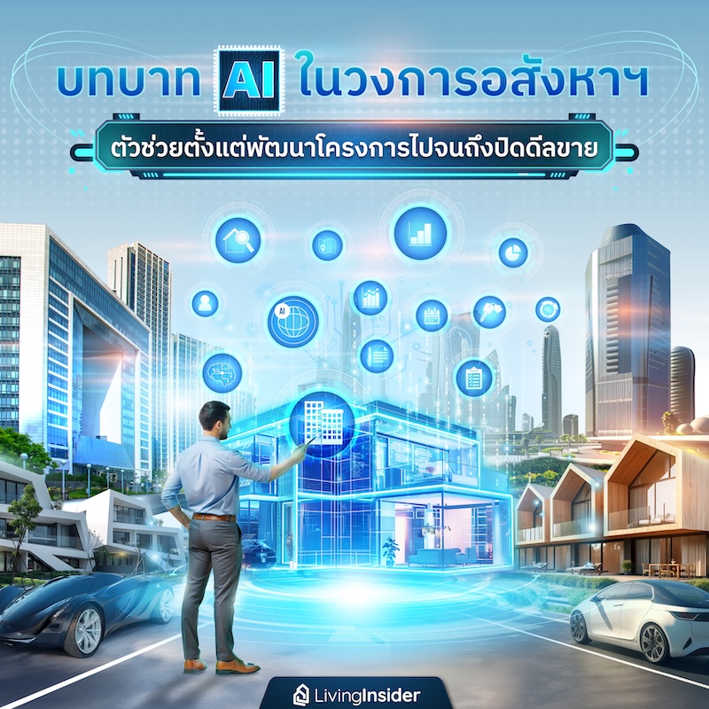 บทบาท AI ในวงการอสังหาฯ ตัวช่วยตั้งแต่พัฒนาโครงการไปจนถึงปิดดีลขาย บทบาท AI ในวงการอสังหาฯ ตัวช่วยตั้งแต่พัฒนาโครงการไปจนถึงปิดดีลขาย