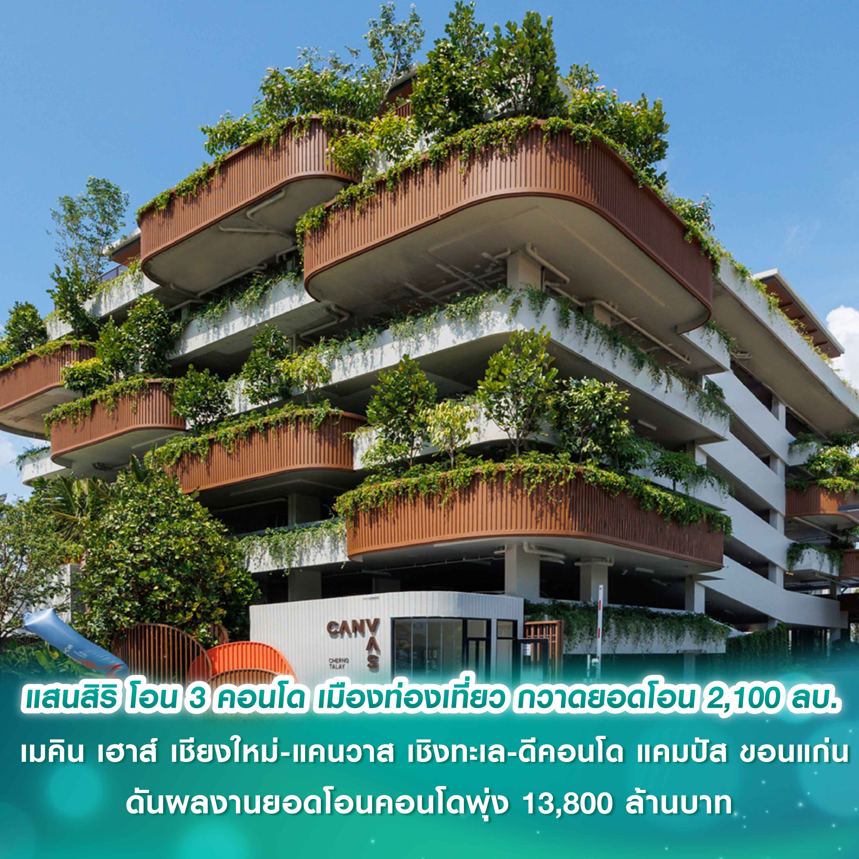 แสนสิริโอน 3 คอนโด เมืองท่องเที่ยว กวาดยอดโอนอีก 2,100 ล้านบาท เมคิน เฮาส์ เชียงใหม่ – แคนวาส เชิงทะเล - ดีคอนโด แคมปัส ขอนแก่น ดันผลงานยอดโอนคอนโดพุ่ง 13,800 ล้านบาท เตรียมขึ้นแท่นเบอร์หนึ่งสร้างผลงานคอนโดสูงสุดปี 2568 แสนสิริโอน 3 คอนโด เมืองท่องเที่ยว กวาดยอดโอนอีก 2,100 ล้านบาท เมคิน เฮาส์ เชียงใหม่ – แคนวาส เชิงทะเล - ดีคอนโด แคมปัส ขอนแก่น ดันผลงานยอดโอนคอนโดพุ่ง 13,800 ล้านบาท เตรียมขึ้นแท่นเบอร์หนึ่งสร้างผลงานคอนโดสูงสุดปี 2568