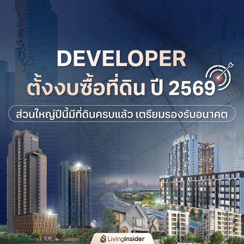 DEVELOPER ตั้งงบซื้อที่ดิน ปี 2569 DEVELOPER ตั้งงบซื้อที่ดิน ปี 2569