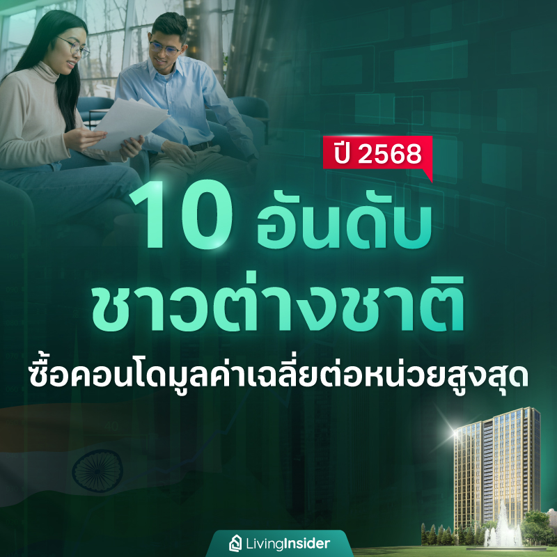 10 อันดับ ชาวต่างชาติ ซื้อคอนโด มูลค่าเฉลี่ยต่อหน่วยสุงสุด ปี 2568 10 อันดับ ชาวต่างชาติ ซื้อคอนโด มูลค่าเฉลี่ยต่อหน่วยสุงสุด ปี 2568