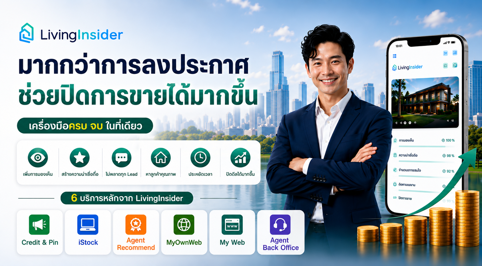 6 บริการ #ทีเด็ด จาก Livinginsider เพื่อความสำเร็จของนายหน้า 