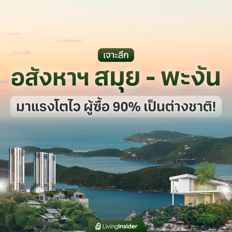 เจาะลึก อสังหาฯ 'สมุย - พะงัน' มาแรงโตไว ผู้ซื้อ 90% เป็นต่างชาติ! เจาะลึก อสังหาฯ 'สมุย - พะงัน' มาแรงโตไว ผู้ซื้อ 90% เป็นต่างชาติ!