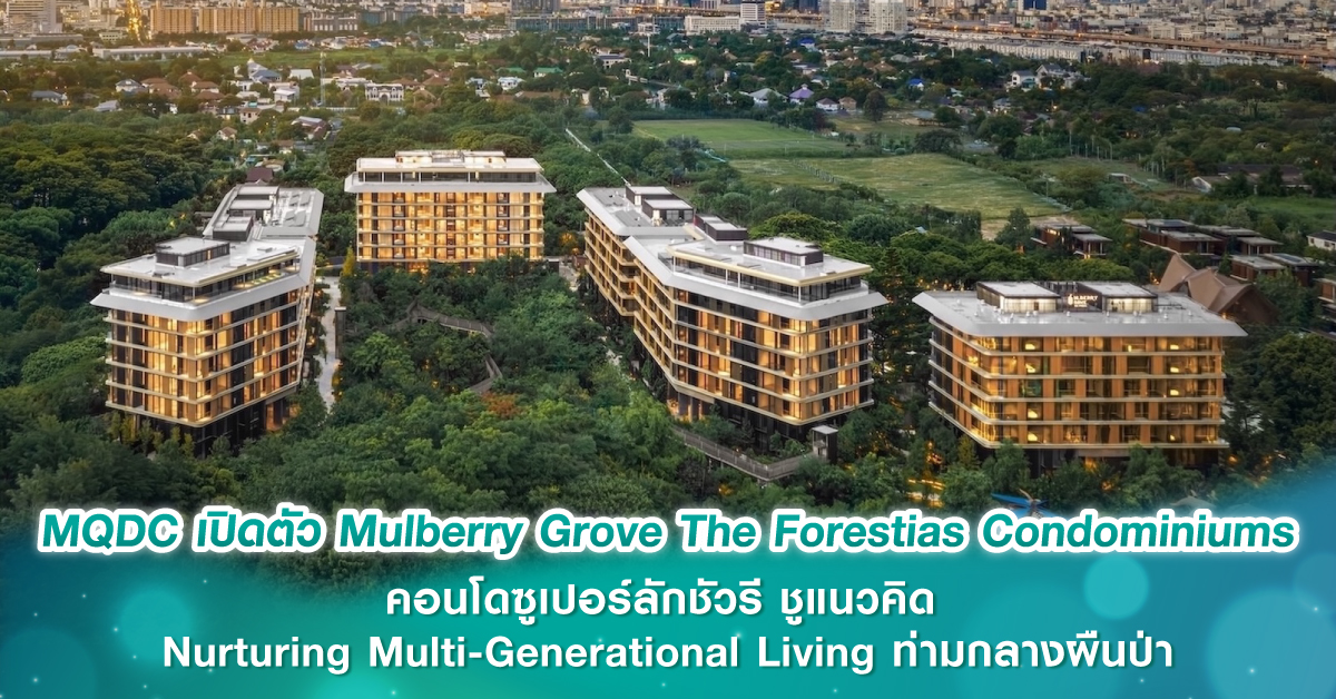 MQDC เปิดตัว Mulberry Grove The Forestias Condominiums คอนโดซูเปอร์ลักชัวรี ชูแนวคิด Nurturing Multi-Generational Living ท่ามกลางผืนป่า