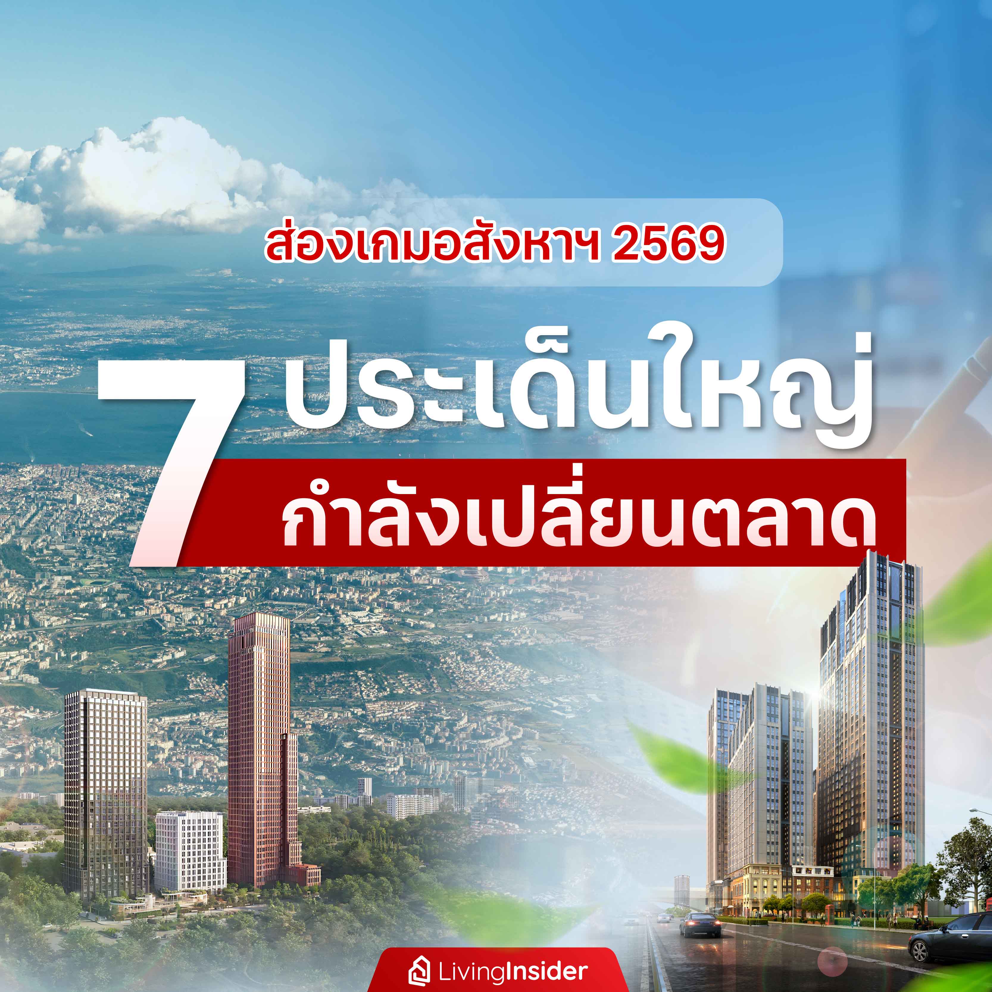ส่องเกมอสังหาริมทรัพย์ ปี 2569 7 ประเด็นใหญ่ กำลังเปลี่ยนตลาด ส่องเกมอสังหาริมทรัพย์ ปี 2569 7 ประเด็นใหญ่ กำลังเปลี่ยนตลาด