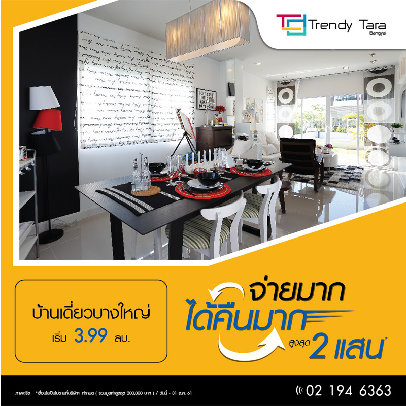 ธารารมณ์เอสเตท จัดแคมเปญสุดคุ้ม “จ่ายมากได้คืนมาก สุงสุดถึง 2 แสนบาท”