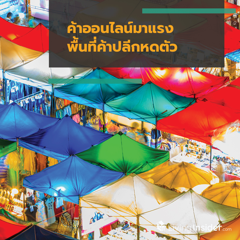 ค้าออนไลน์มาแรง พื้นที่ค้าปลีกหดตัว ค้าออนไลน์มาแรง พื้นที่ค้าปลีกหดตัว