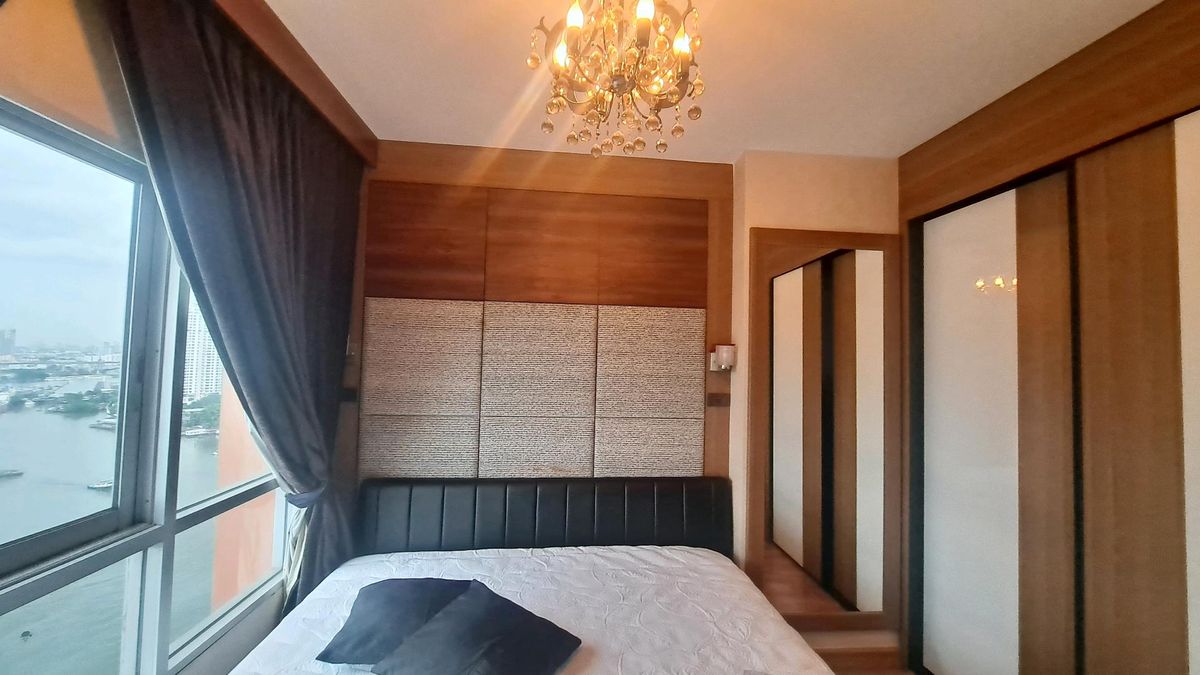 💢 Special Condo for rent, Ivy River Ratburana, 1 bed, 43 sq m. Sit and look at the Chao Phraya River view clearly. Bangkok bridge water arch Near Icon Siam, Rama 3, Silom, Sathorn, come on, only 16500 💢