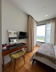 For rent pet-friendly condo M Ladprao 2 bedrooms 2baths high floor park view☘️