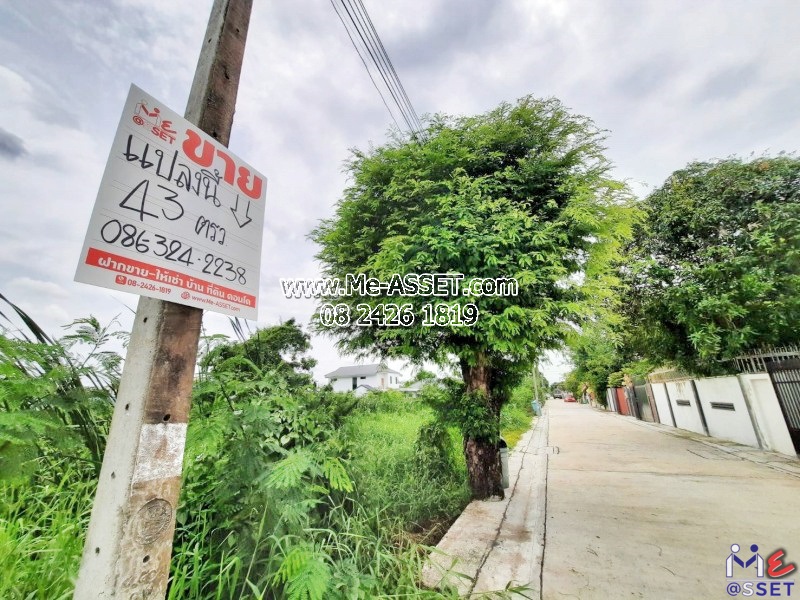 Sale: 🌳 Ram Inthra 65 Yeak 2-6 (43 sq.wa). Near Sai Akson School, Thanom Mit, Watcharapol & Sukhaphiban 5. Located in Soi Burut Phat 6, Tha Raeng. Prime residential plot. (NN-91159)
