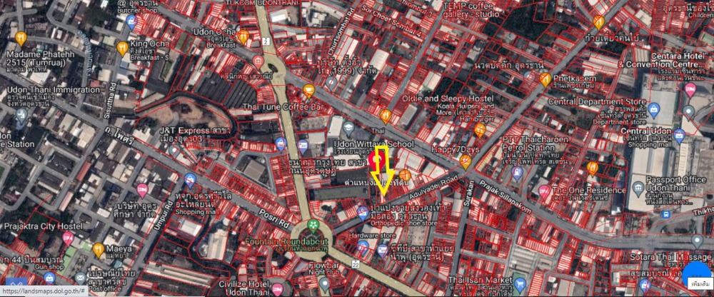 Land for sale with a house, 665 square wa, Adulyadej Road, Mueang Udon Thani District, near Nam Phu Intersection. – รูปที่ 2