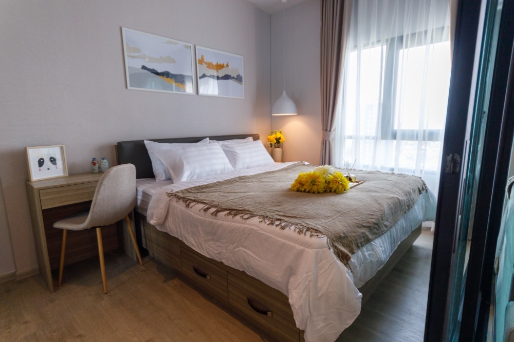 Rent Altitude Unicorn Sathorn-Thapra, 1 bedroom, clear city view, beautiful new room, TV, microwave, washing machine complete electric Near BTS Talat Phlu only 180 m.