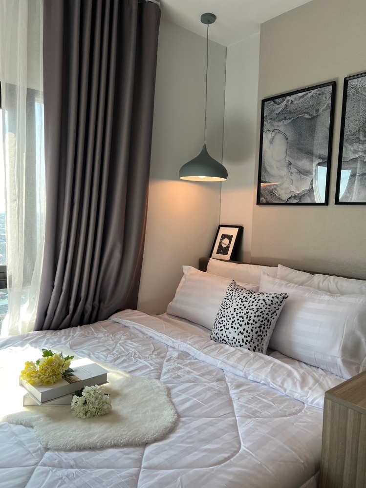 Rent Altitude Unicorn Sathorn-Thapra, 1 bedroom, 23rd floor, no building block view, new room, fully furnished, TV, microwave, washing machine Fully electric, central location excellent