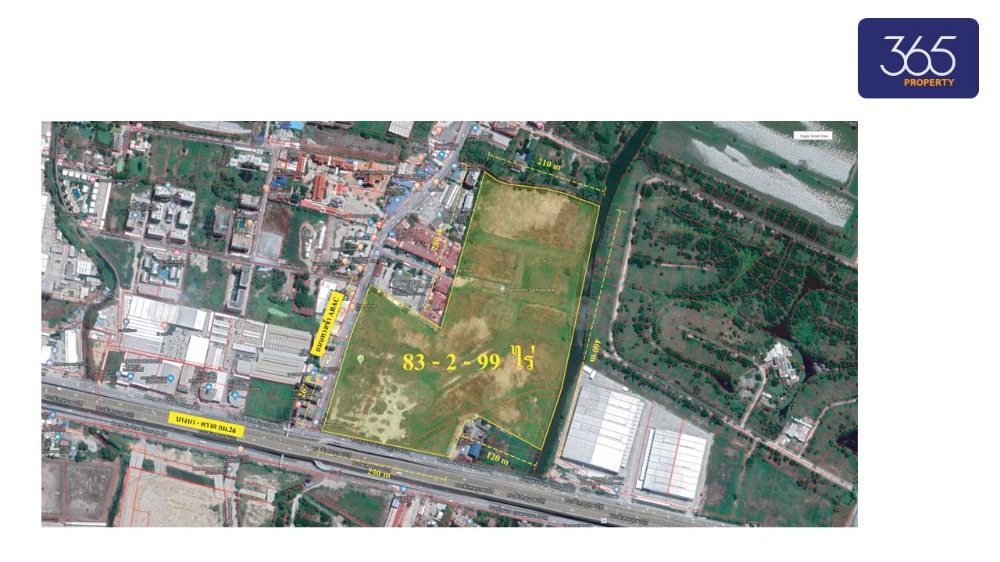 Land for sale, next to Bangna-Trad Road, km.26, area 83-2-99 rai (entrance to ABAC Bangna). Land for sale, next to Bangna-Trad Road, km.26, area 83-2-99 rai (entrance to ABAC Bangna).