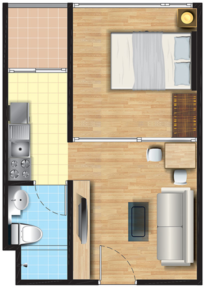 ห้องปล่อยเช่าคิวพลัสแจ้งวัฒนะ10 เลขที่ อี807 ใกล้สถานีหลักสี่สายสีแดงชั้น8อุปกรณ์ครบ – รูปที่ 4