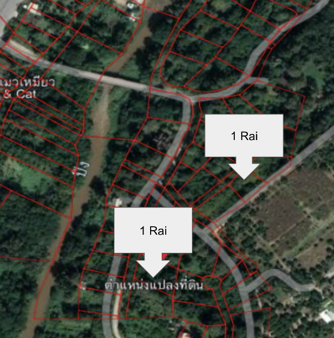 Beautiful land near the Ping River resort, 2 rai, Mae Taeng, Chiang Mai.