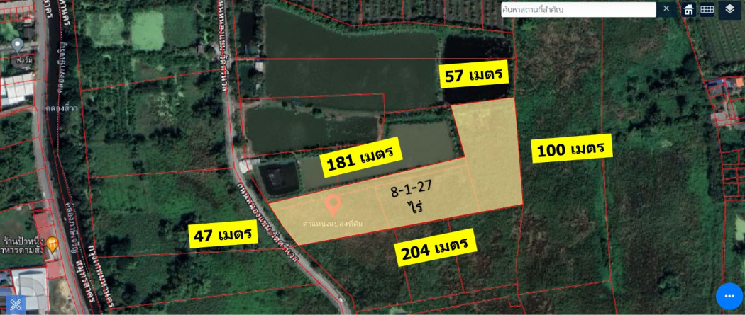 ขาย ที่ดิน 8-1-27 ไร่ หนองแขม วัดศรีนวล ใกล้เพชรเกษม 81 เหมาะทำหมู่บ้าน – รูปที่ 4