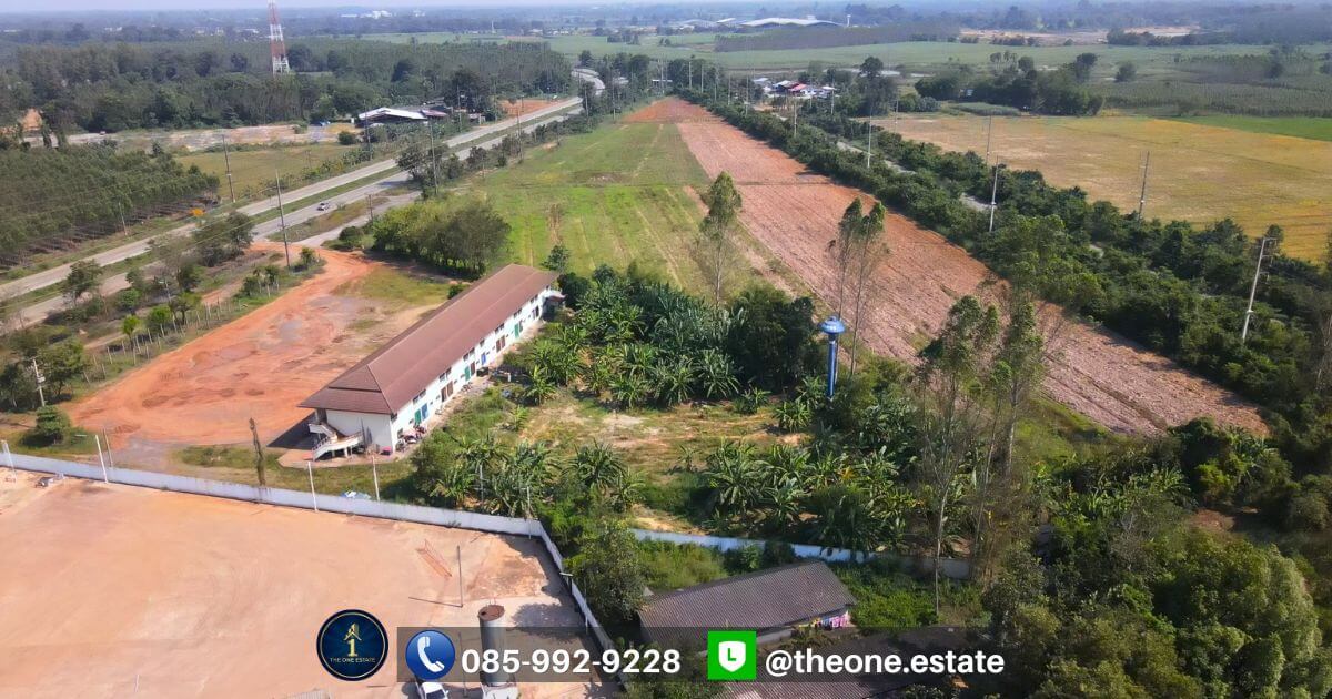📣 ที่ดินพร้อมอาคาร 2 ชั้น 30 ห้อง รวม 6 ไร่ ติด ถ.สุวรรณศร เดินทางไปปราจีนบุรี ไปชายแดนสระแก้วสะดวก The Best ! | โทร. 085-992-9228
