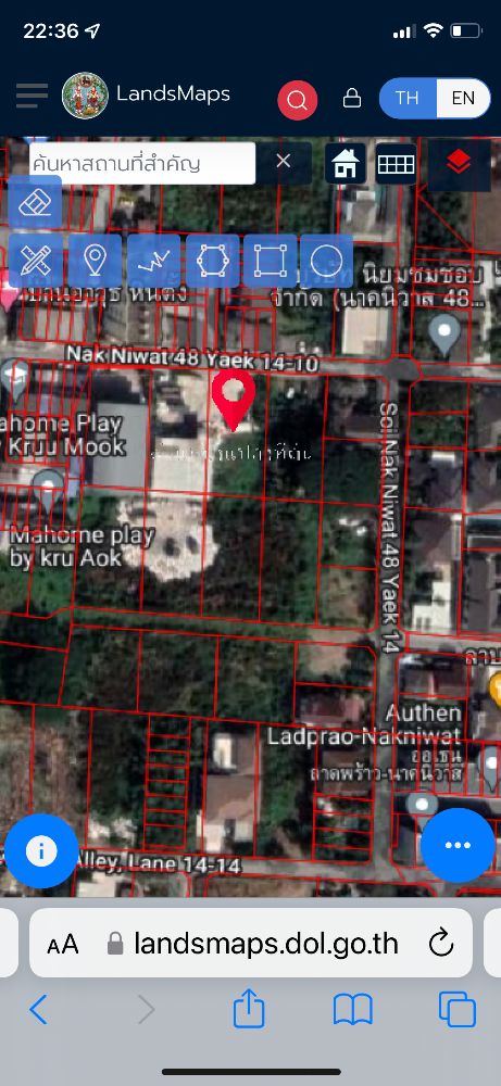 Filled Land , next to the concrete road, Nakniwas 48 intersection 14-10, size 210 sq m., width about 20 meters, length about 40 meters. Filled Land , next to the concrete road, Nakniwas 48 intersection 14-10, size 210 sq m., width about 20 meters, length about 40 meters.