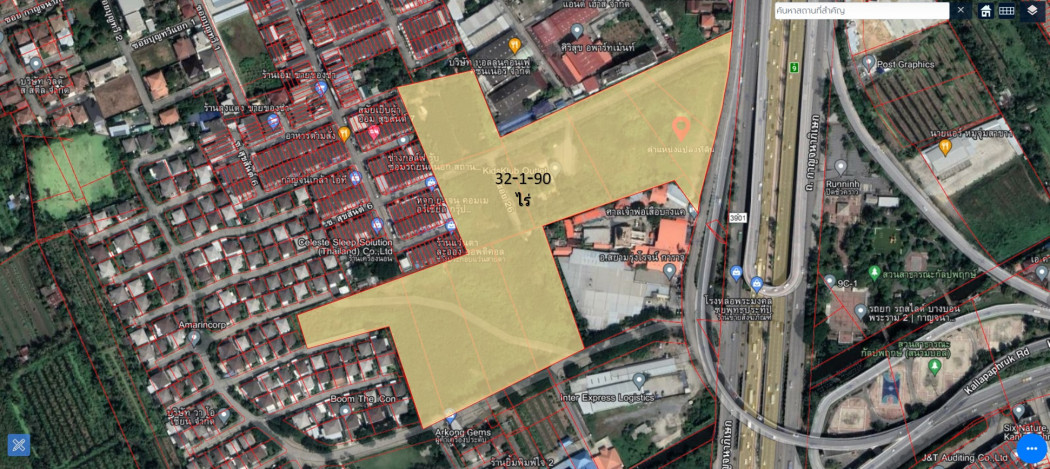 Land for sale on Kanchanaphisek Road, 32-1-90 rai, near The Mall Bang Khae, suitable for a village – รูปที่ 2