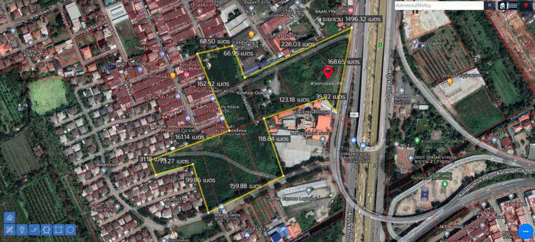 Land for sale on Kanchanaphisek Road, 32-1-90 rai, near The Mall Bang Khae, suitable for a village – รูปที่ 3