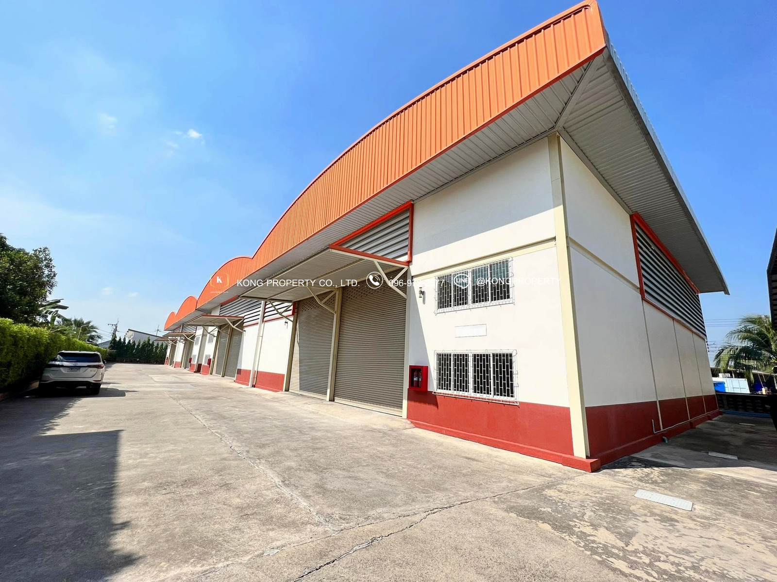 Warehouse for rent with office, Sampran, Nakhon Pathom, area 400 sq m.