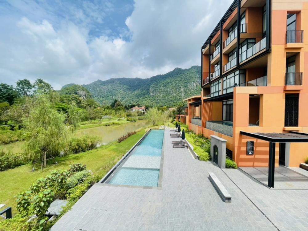 Condo for sales, at Khao Yai, duplex room, 4th-5th floor,  view pool  ,garden&mountain 134 sqm., 2 bedrooms, 3 bathrooms