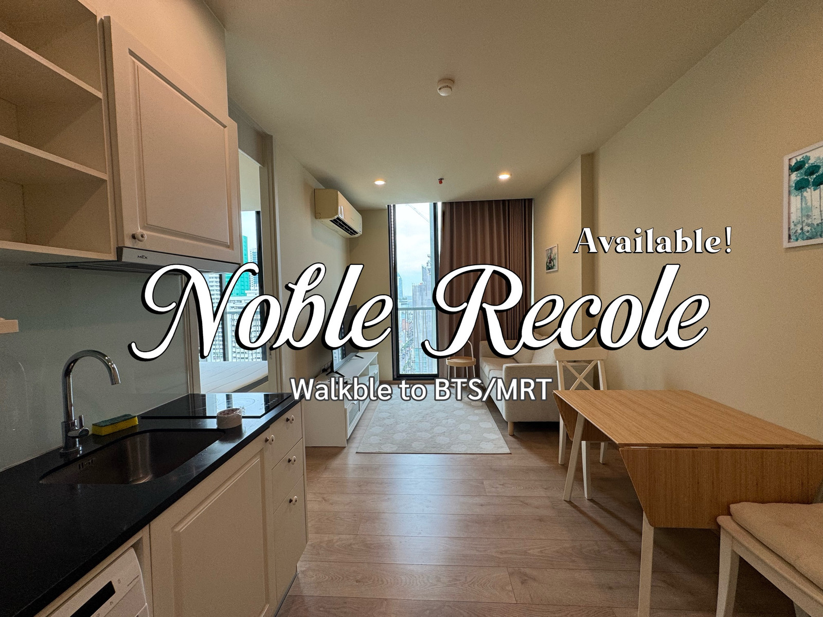 For Rent -Noble Recole Sukhumvit 19Near BTS Asoke , MRT Sukhumvit