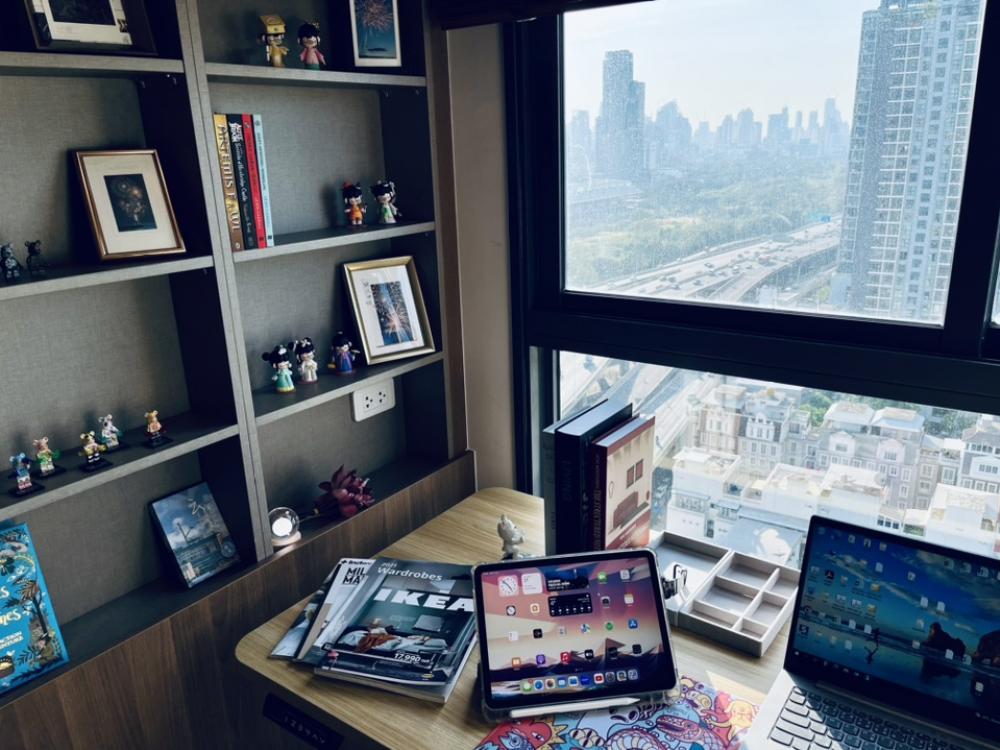 ❤️#2428# ห้องใหม่ ตกแต่งสวย วิวสวนมักกะสัน เฟอร์นิเจอร์ครบ เครื่องใช้ไฟฟ้าครบ – รูปที่ 4
