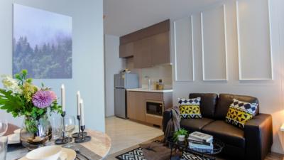 RHYTHM Ekkamai, 30.08 sqm. Beautiful fully furnished One Bedroom Condo for RENT at Rhythm Ekkamai.