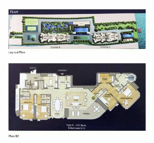 Watermark Chaophraya, 242.12 sqm. Spacious, River view, Three Bedrooms, Two Parking lot Condo for Sale at Watermark Chaophraya. – รูปที่ 2