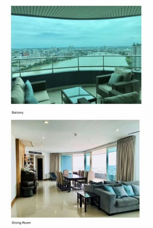Watermark Chaophraya, 242.12 sqm. Spacious, River view, Three Bedrooms, Two Parking lot Condo for Sale at Watermark Chaophraya. – รูปที่ 3